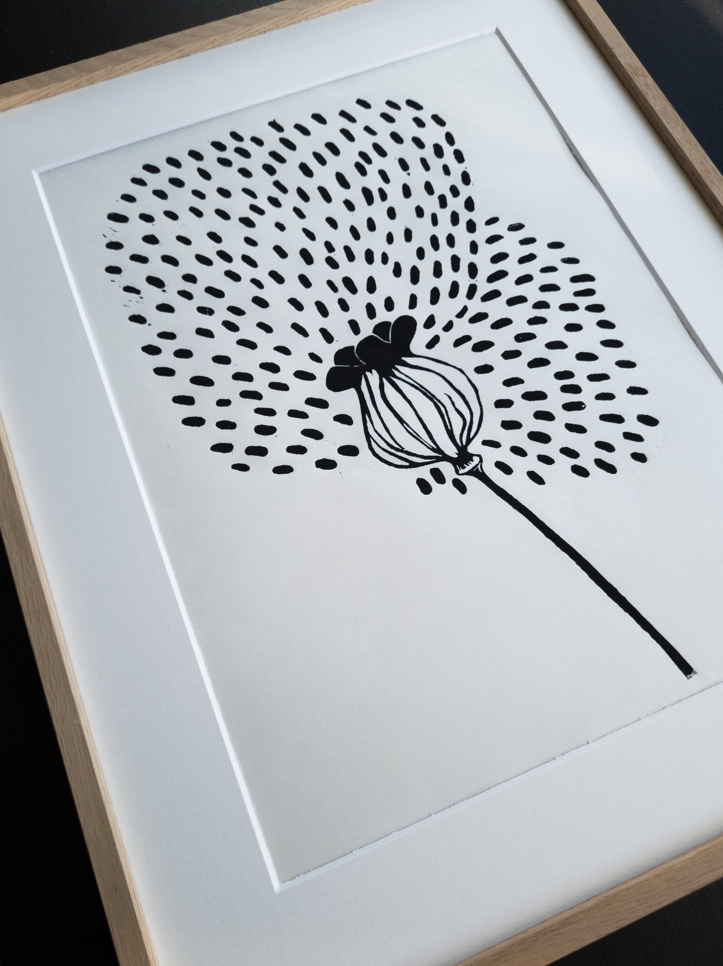 Poppy - Black 40x50cm (Indrammet)
