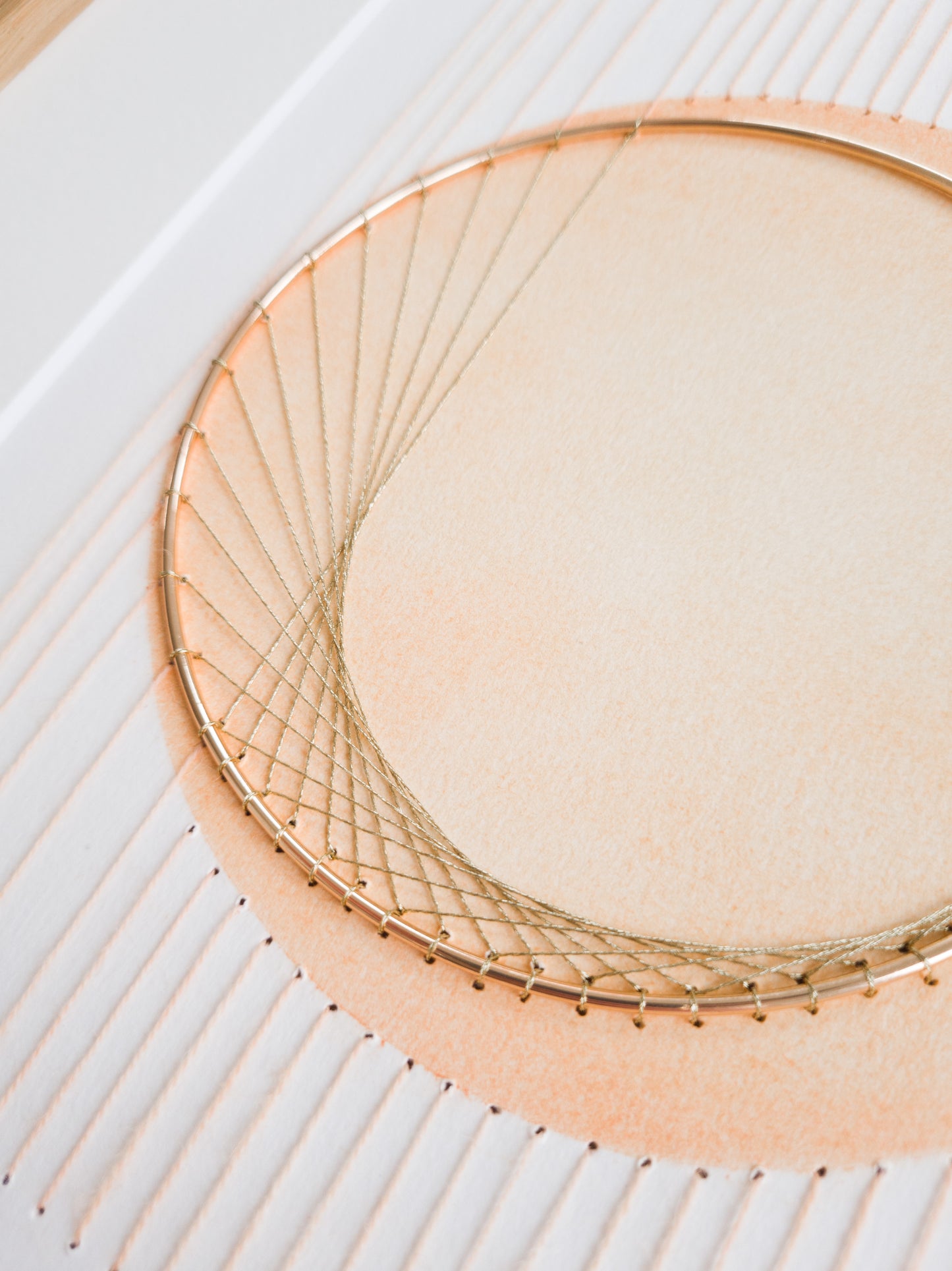 paper embroidery in orange colours with golden details