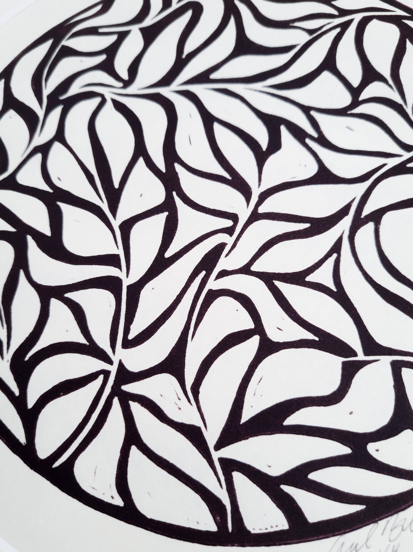 Leaves (Dark brown) - 30x30cm