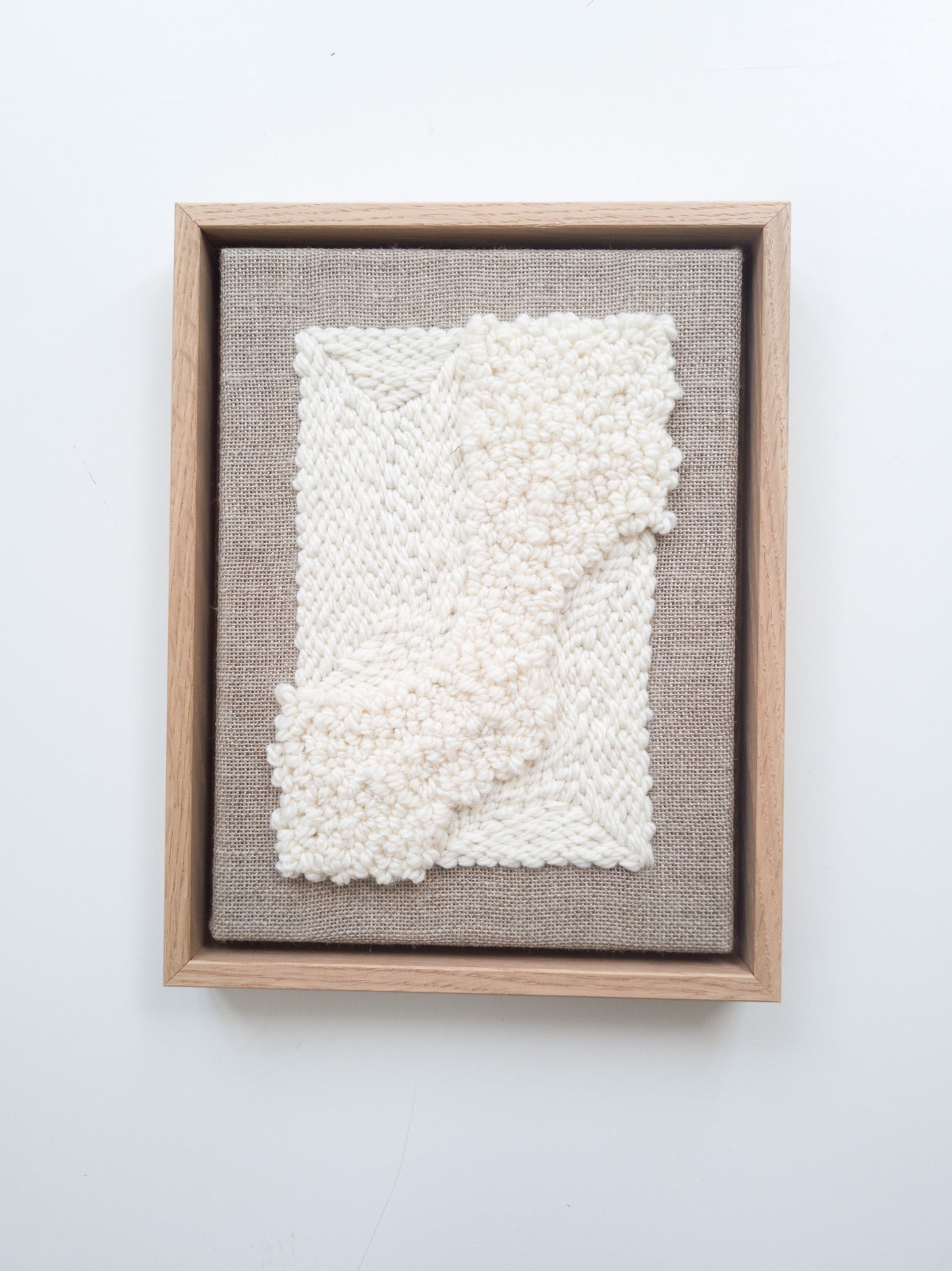 White monochrome textile art #2 (27x21cm) (Copy)