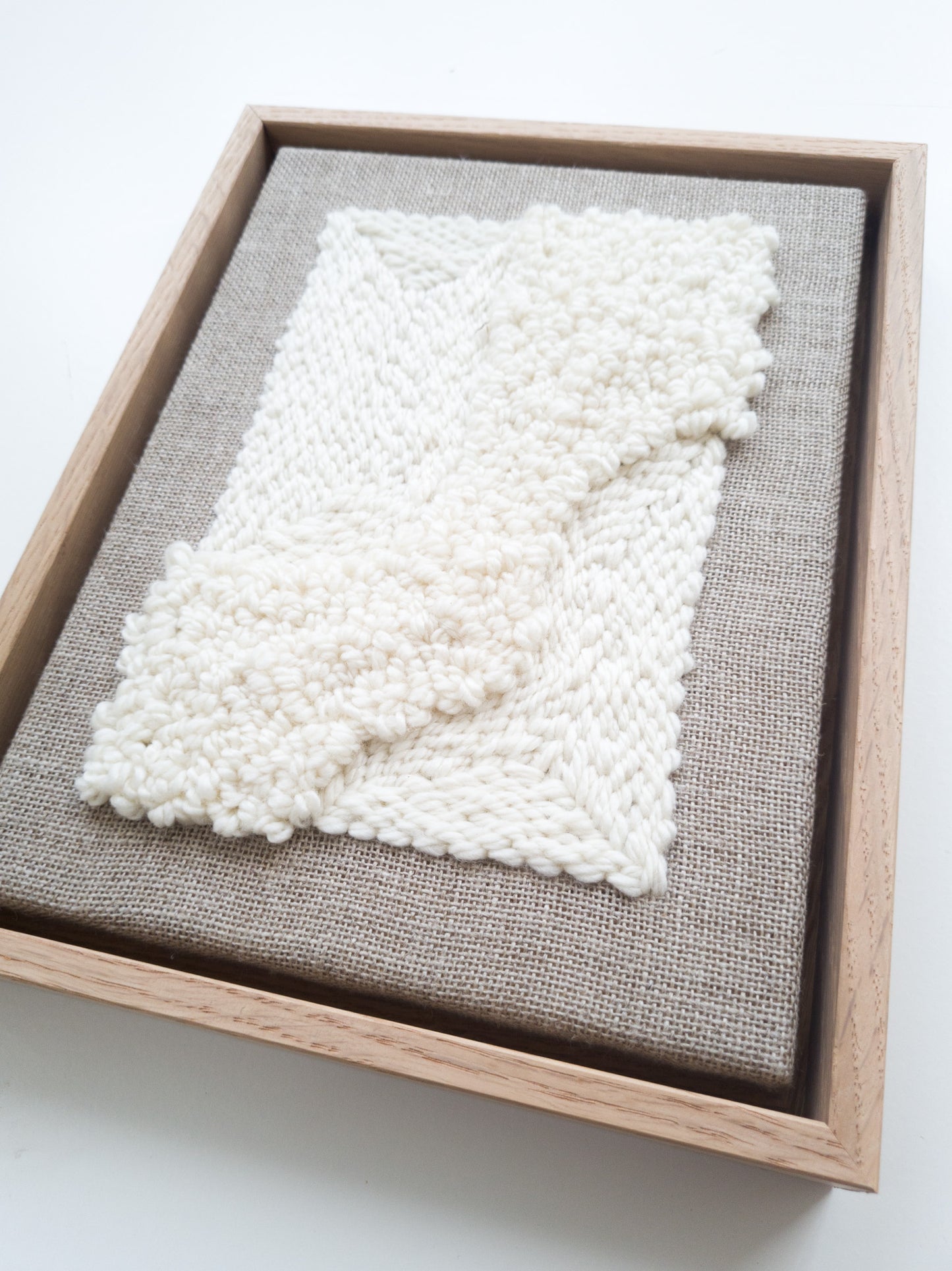 White monochrome textile art #2 (27x21cm) (Copy)