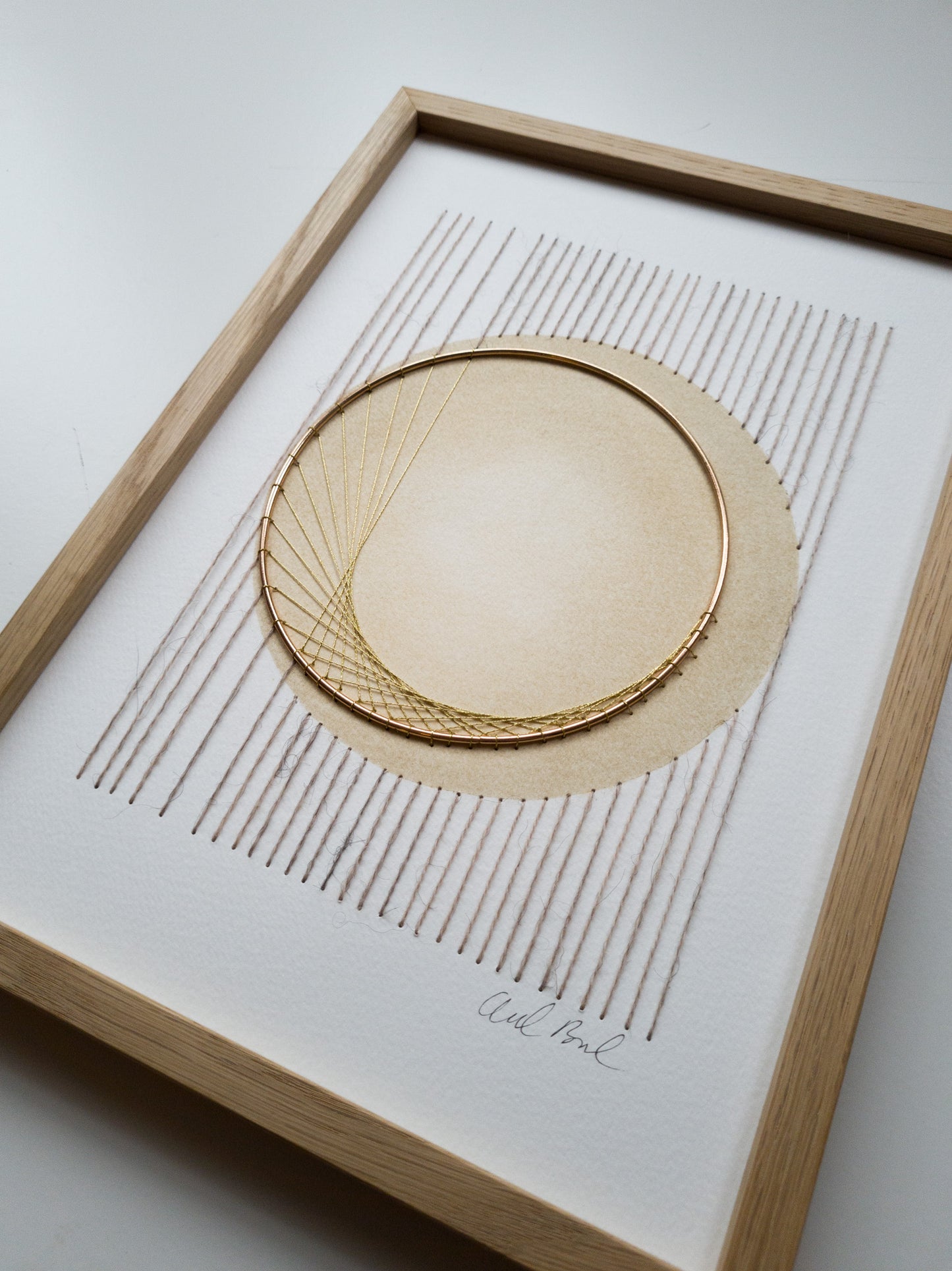 paper embroidery - abstract sunrise