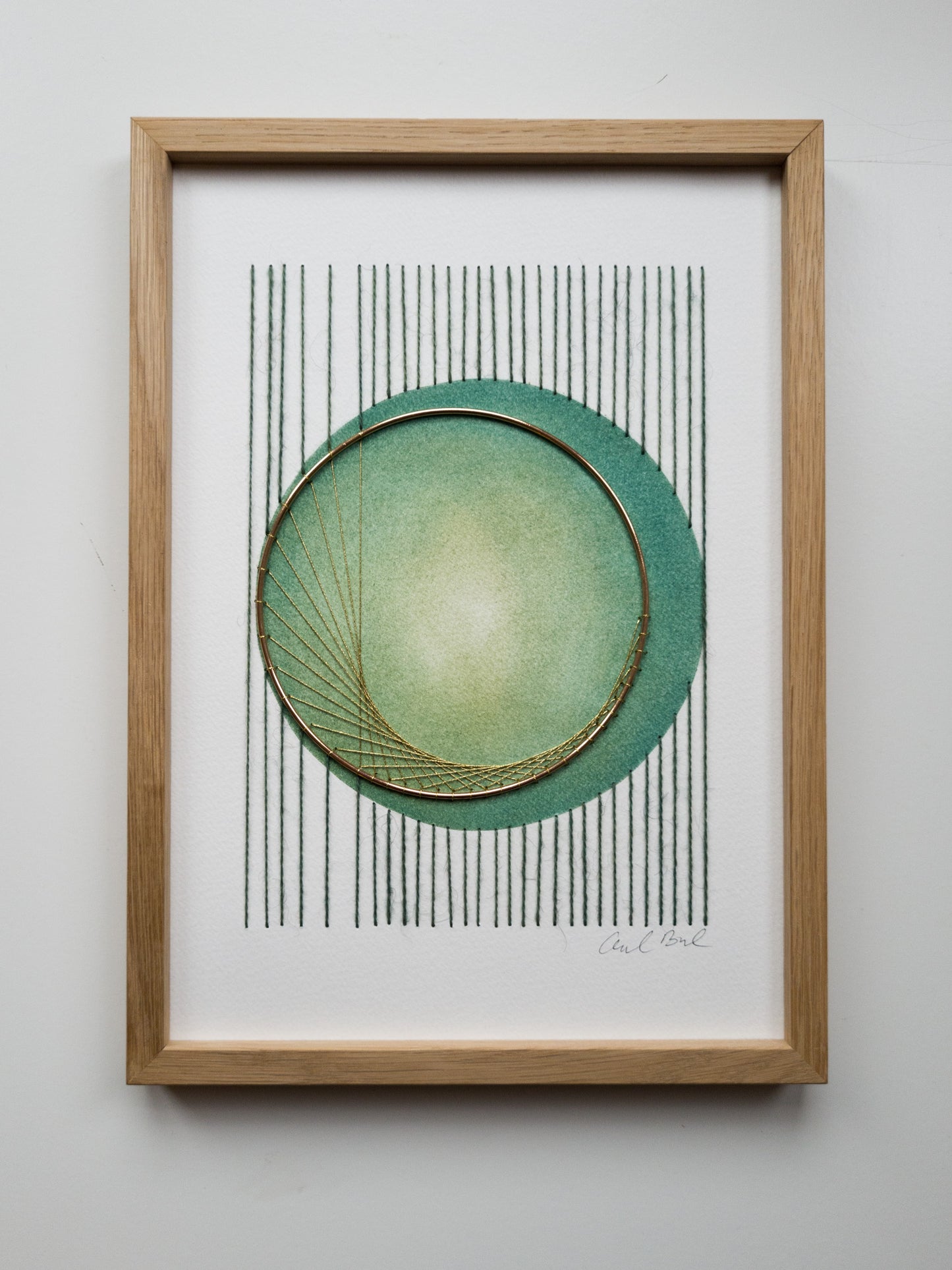 Paper Embroidery A4 - Emerald Nordic Serenity