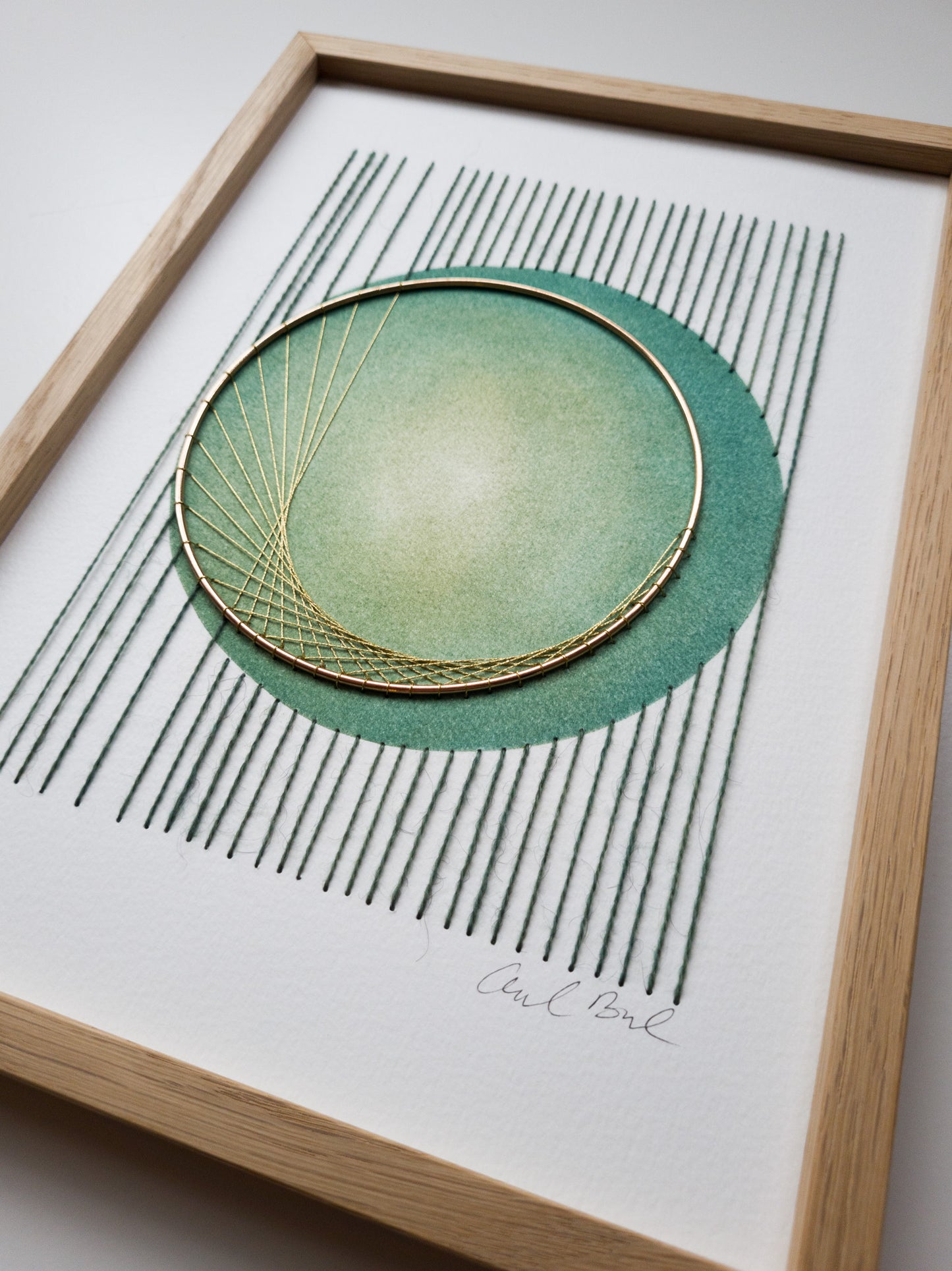 Paper Embroidery A4 - Emerald Nordic Serenity