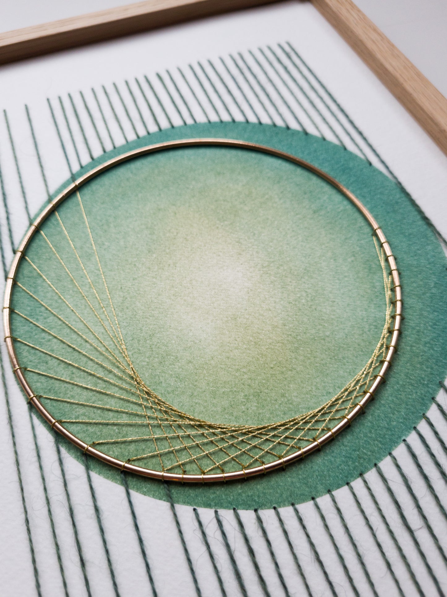 Paper Embroidery A4 - Emerald Nordic Serenity