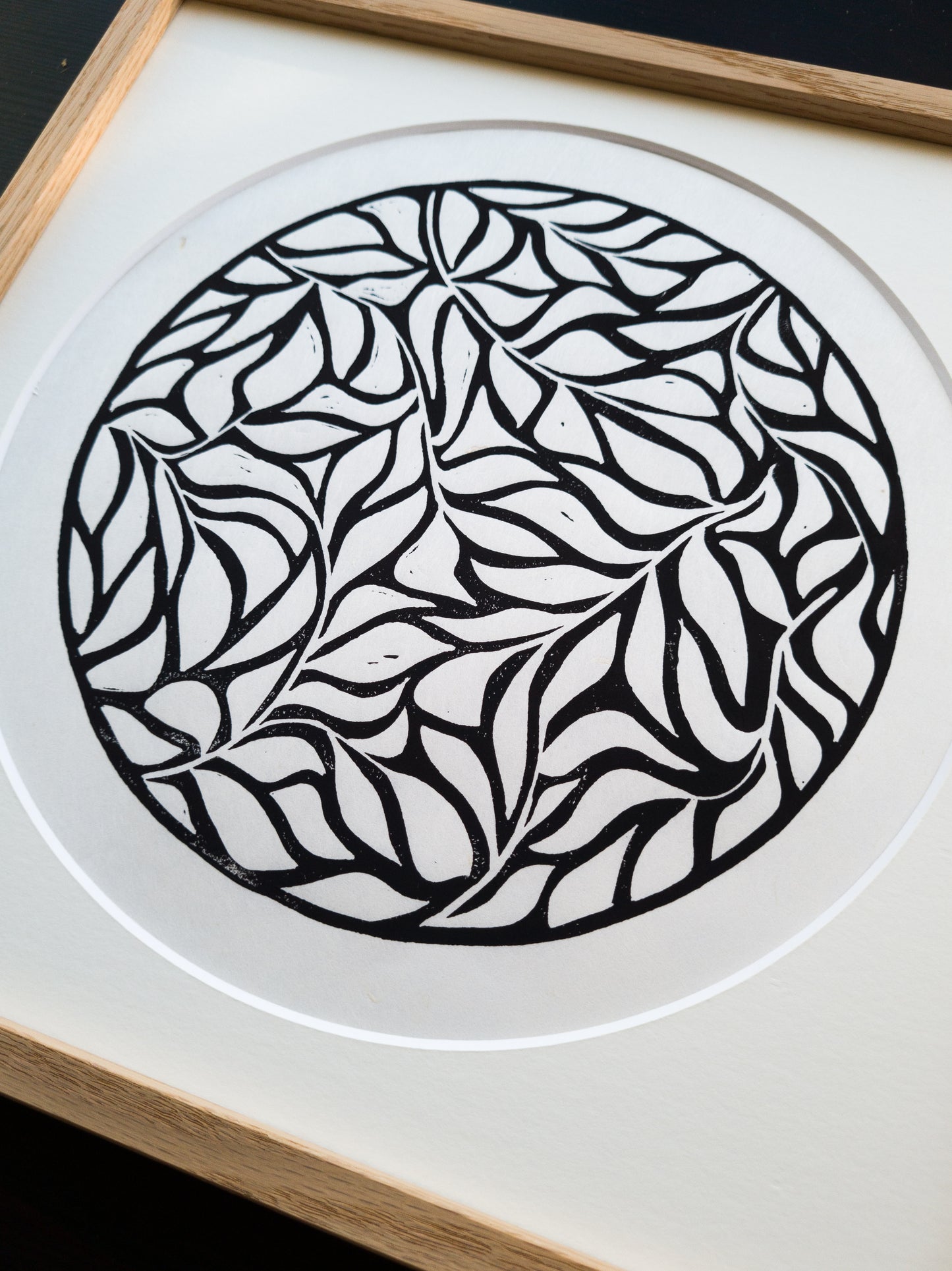 Leaves (Black) - 30x30cm