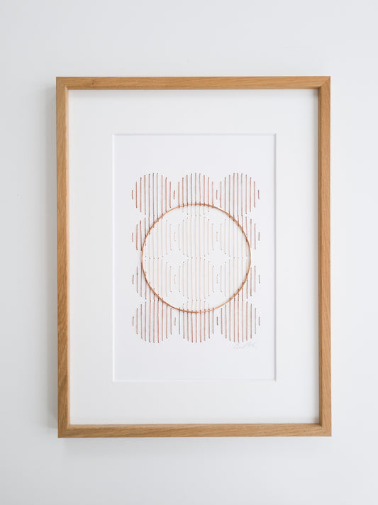 paper embroidery in beautiful earthy tones